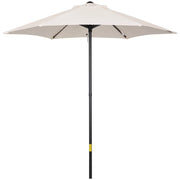 Ombrellone da Giardino Rotondo 2m ¨C zephmum ¨C Alluminio Poliestere Crema