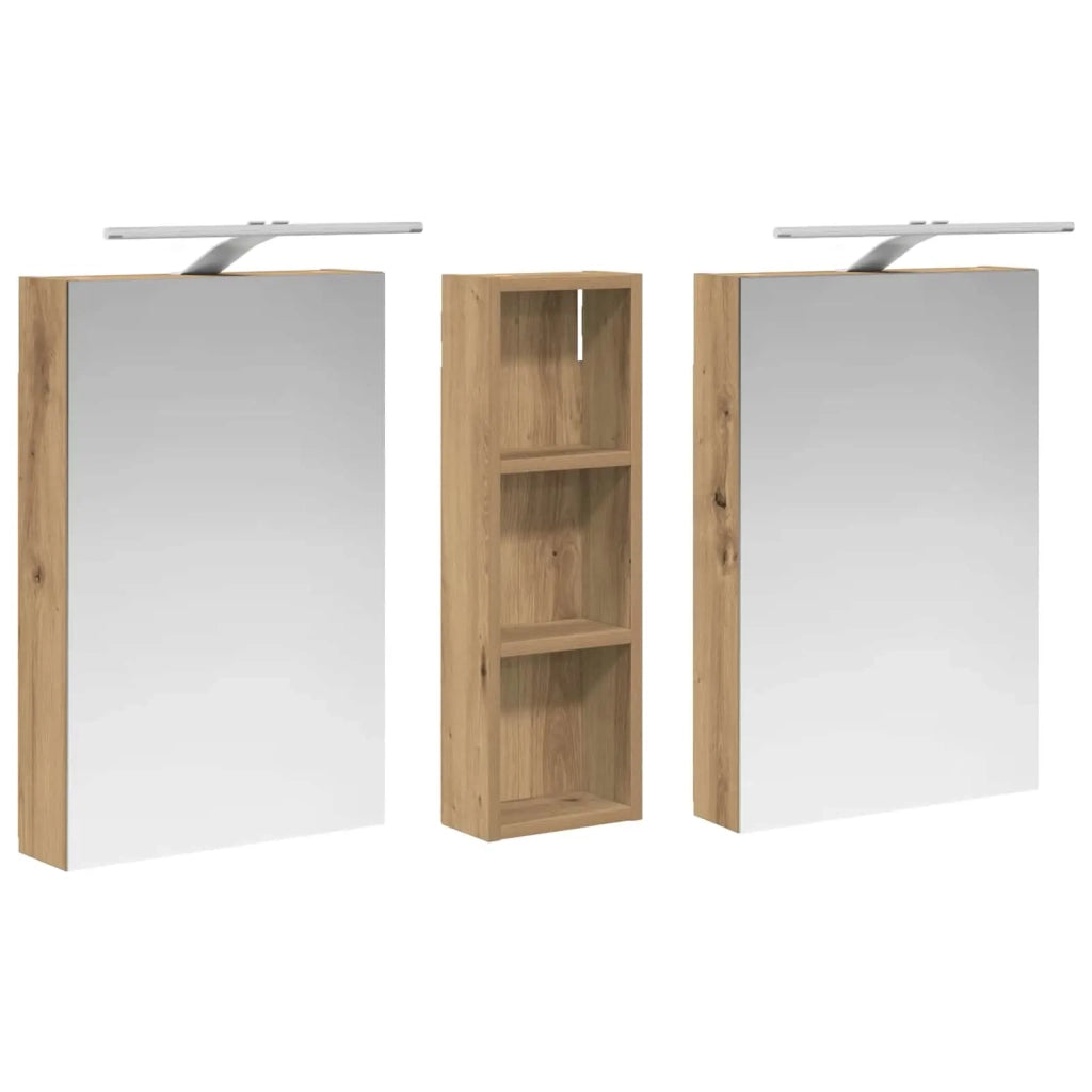 Set di Armadi da Bagno con porta 3 pcs 100 x 10,5 x 60,5 cm 3403711