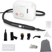 Pulitore vapore portatile 1600w, Vaporizzatore domestico serbatoio acqua 1L ,Si riscalda in 10 secondi Bianco-Elettrodomestici pulizia