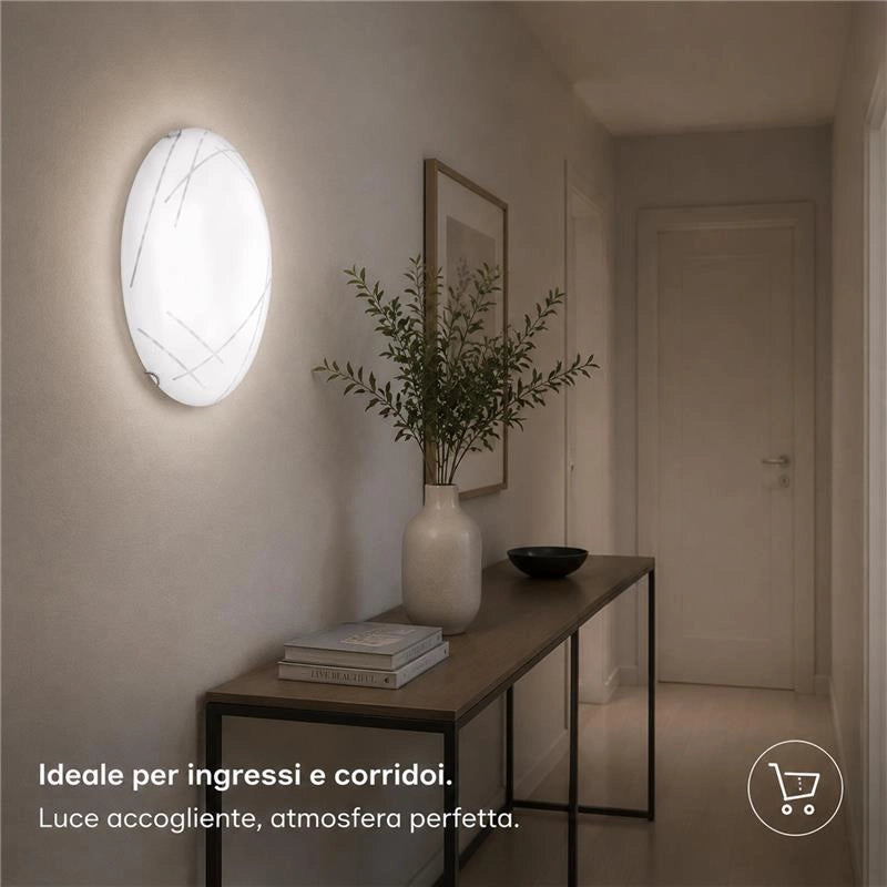 LETIZIA LAMPADA PLAFONIERA 1 LAMPADINA E27 30 CM TAGLI