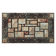 Zerbino Ingresso Robusto Spesso 1 Cm Pietre 3D Antiscivolo Assorbente Tappeto Entrata Casa Dis_A