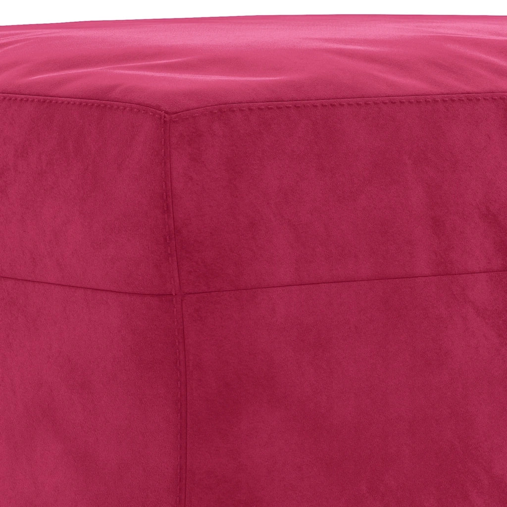 Set di Divani 4 pz con Cuscini Rosso Vino in Velluto