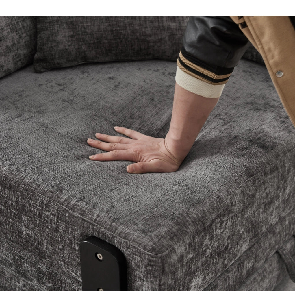 Divano letto pieghevole 2 in 1 con ricarica USB e Type-C grigio scuro HOMVRA