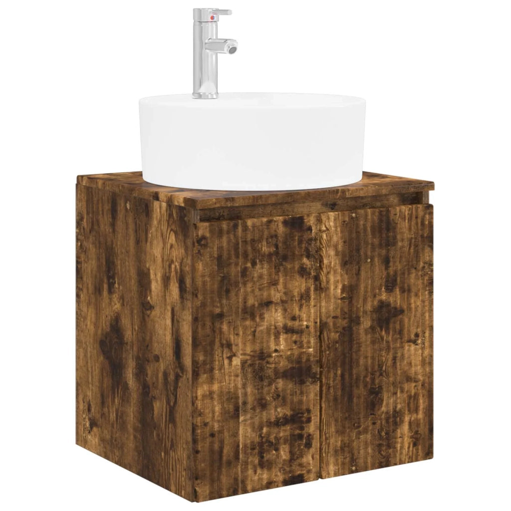 Set di Armadi da Bagno 3 pz Rovere Fumo 49,5 x 44,5 x 65 cm 3405672