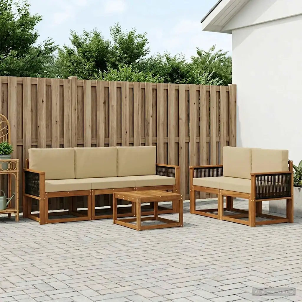 Set di divani da esterno 6 pz 3384994