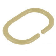 Trade Shop - Set 12 Pz Anelli Gancio Per Tenda Da Doccia Box Bagno In Plastica Pp Beige 87244 -