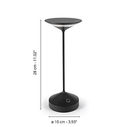 AB+ 9105517001 Tempo Lampada da tavolo portatile LED ricaricabile USB dimmerabile IP54 autonomia 10 ore colore Corten Bronzo