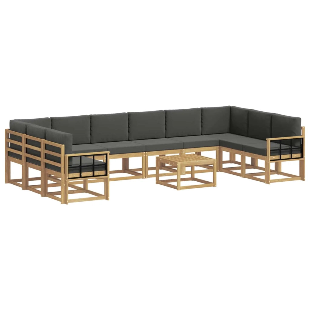 Set di divani da esterno con cuscino 11 pcs Bianco e Antracite 3388336