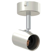 Moderno faretto da soffitto orientabile design elegante uso interno 6,5 x 6 x 11,5 cm metallo nichelato 02_0058287