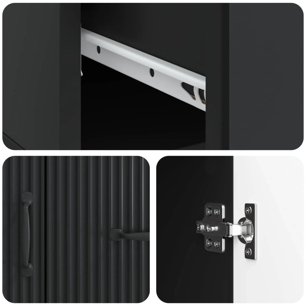 Credenza Nero 66 x 34,5 x 87 cm Legno ingegnerizzato 895316