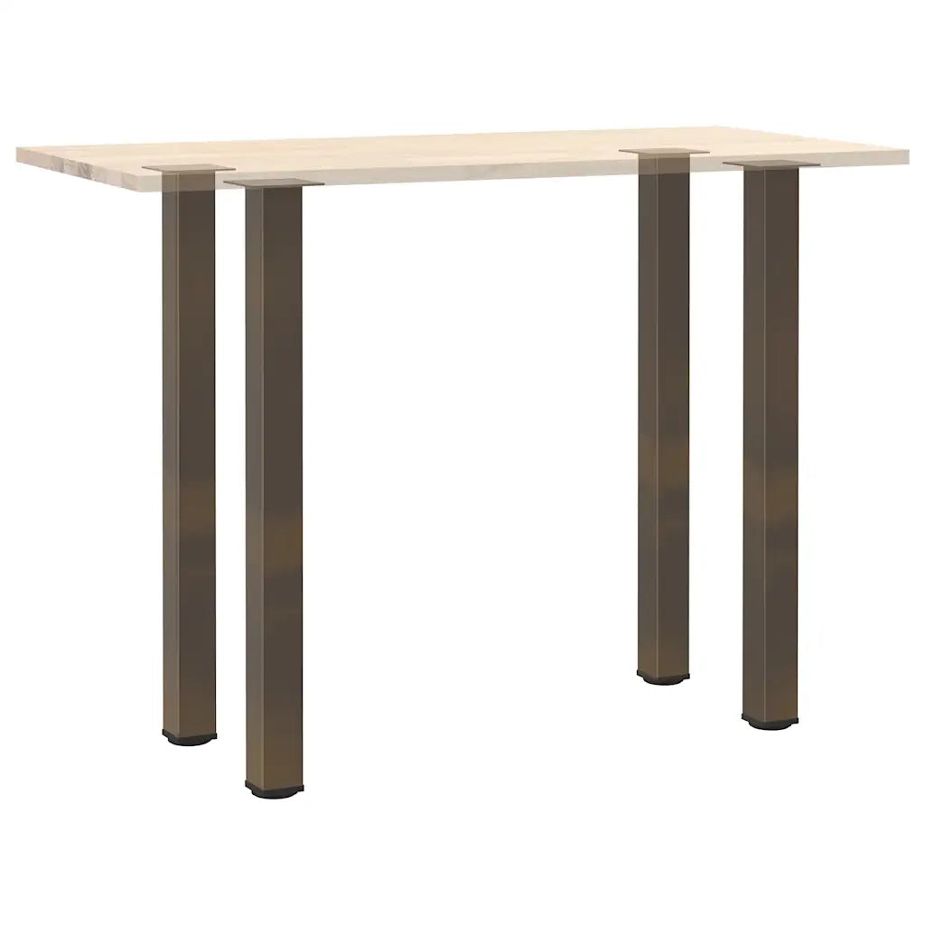 Gambe per tavolo da bar 4 pz in acciaio naturale 110-112 cm 4012483