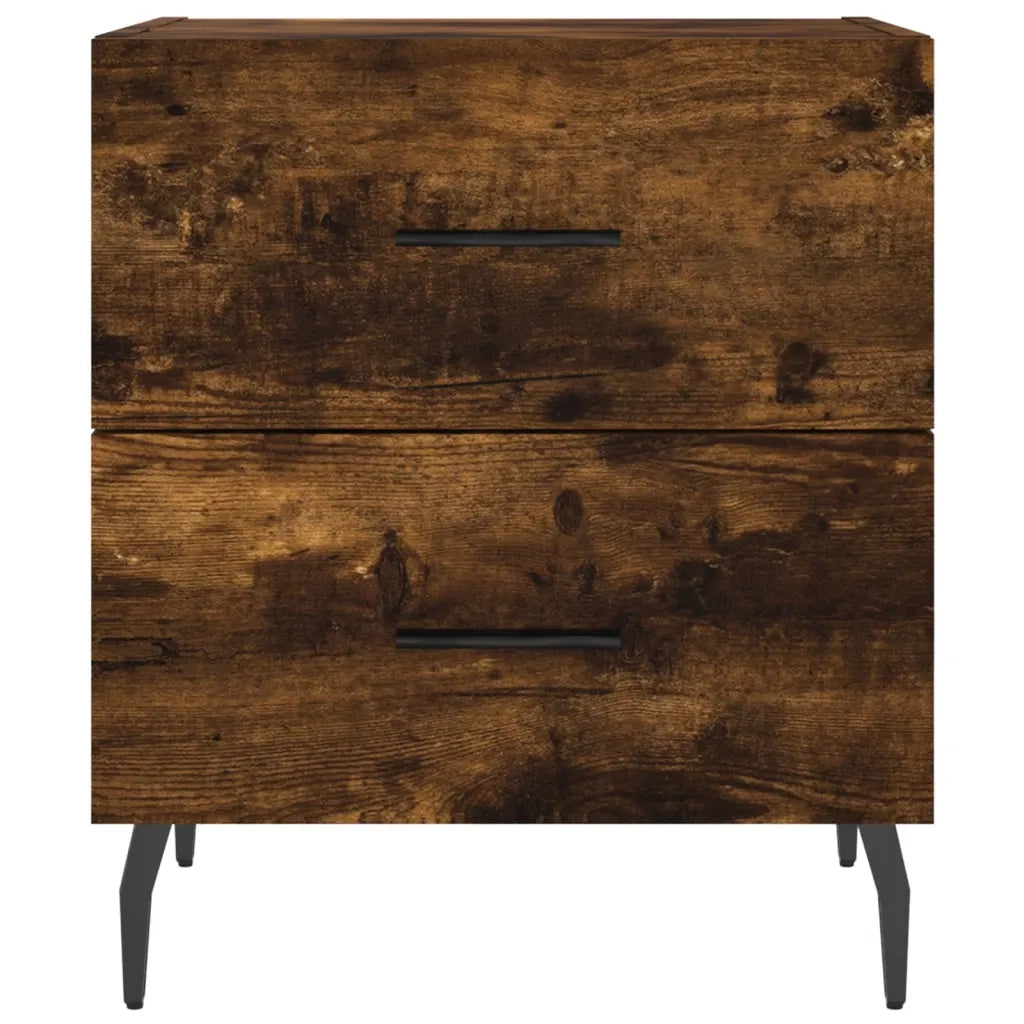 Comodino-Tavolino da notte Rovere Fumo 40x35x47,5 cm in Legno Multistrato 156851