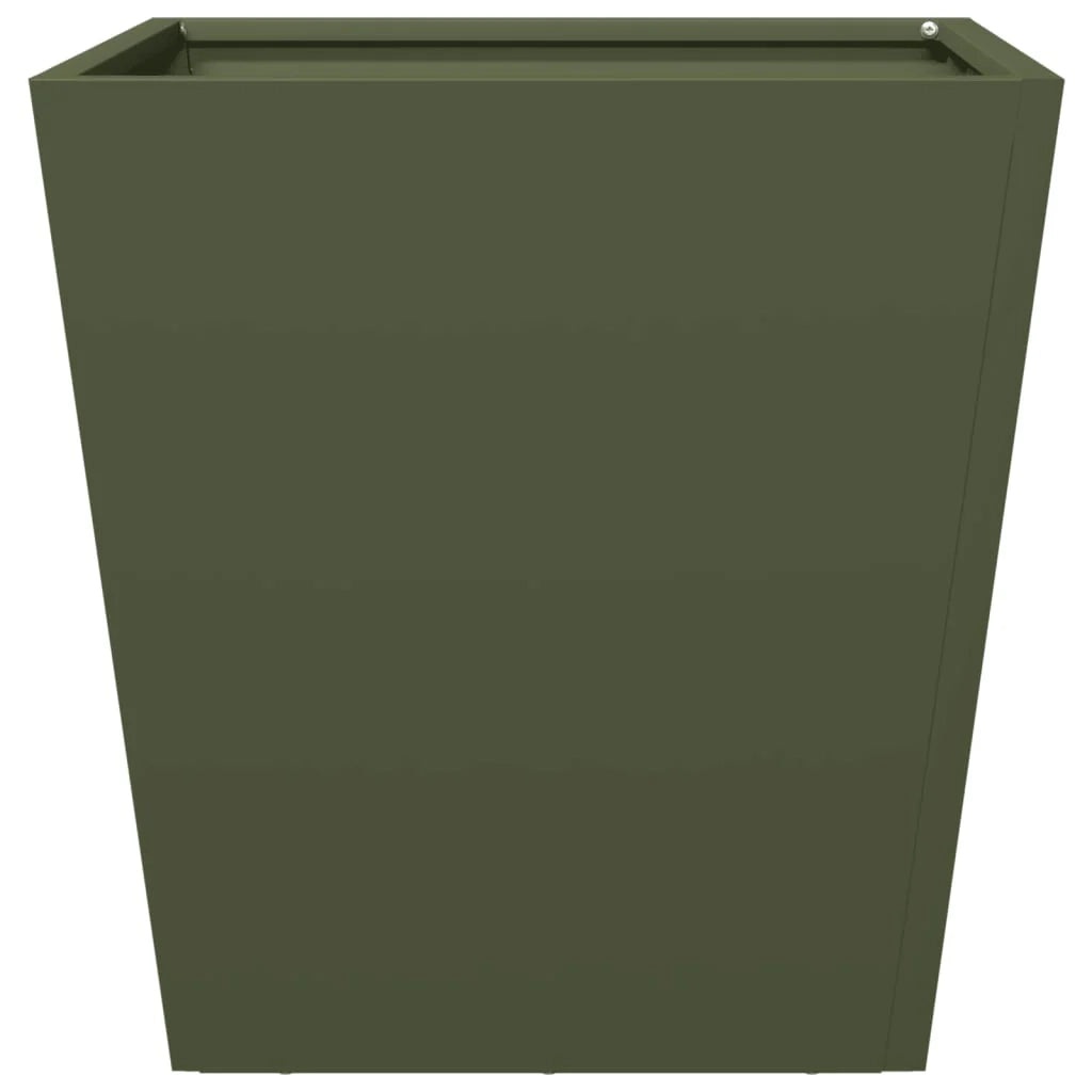 Fioriera aiuola rialzata fioriera aiuola giardino terrazza set da 2 verde oliva 40 x 40 x 40 cm acciaio verde 02_0039083