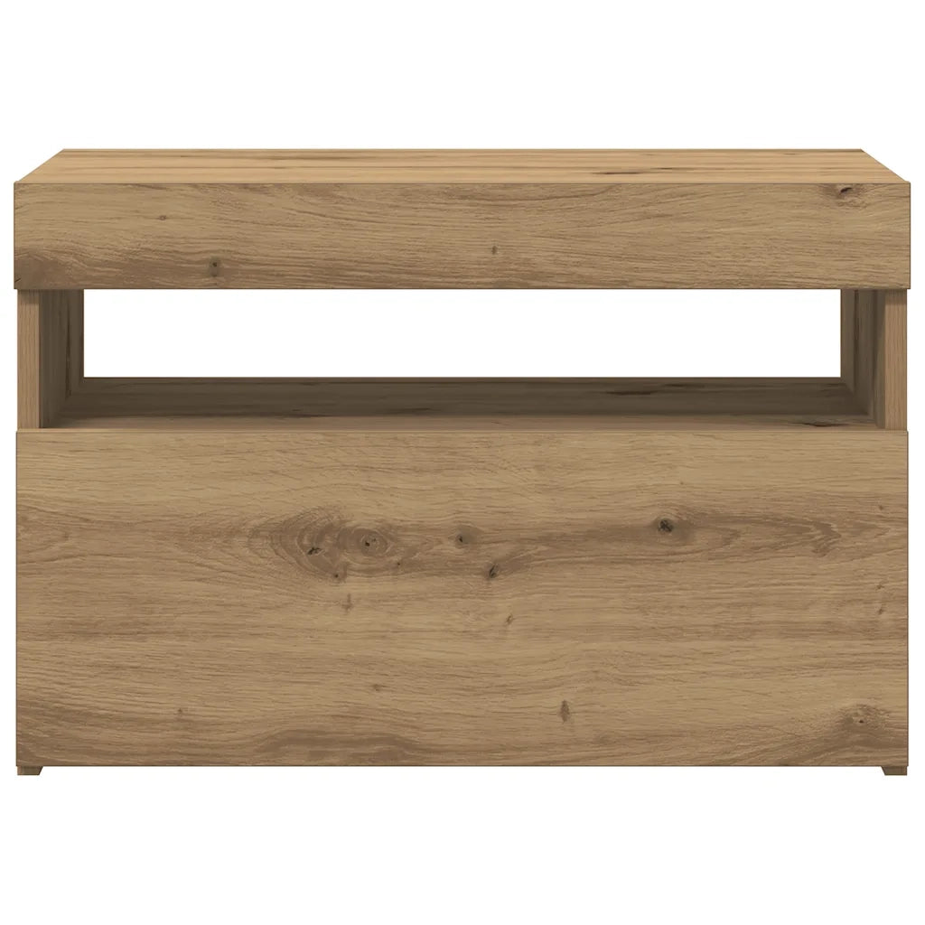 vidaXL Mobile Porta TV con LED Artigianale 60x35x40 cm Multistrato