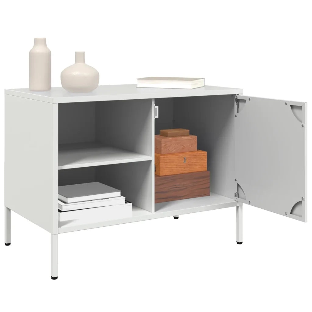 Mobili TV 2pz Bianchi 68x39x50,5 cm in Acciaio 843005