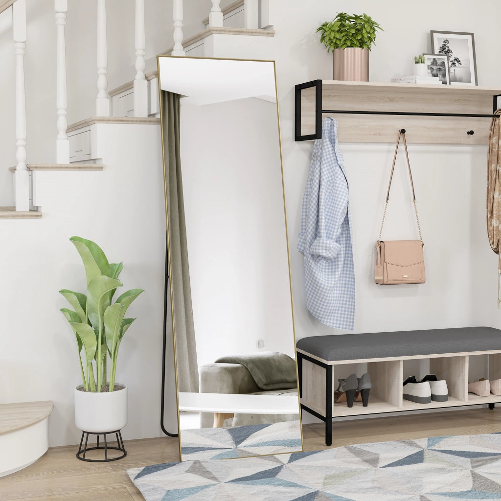 Specchio da Terra Rettangolare ¨C Xylo ¨C 50x160 cm Dorato