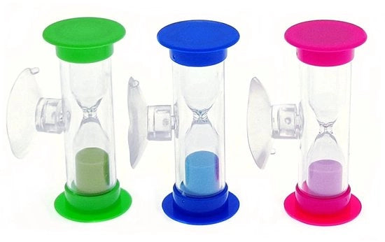 Set di Zappatori per Sabbia da 3 pezzi - Timer Sabbia 3 Minuti - Morsetto Antiscivolo - PVC Plastico Sostenibile - Sabbia Colorata - Sicuro per Bambini - Timer