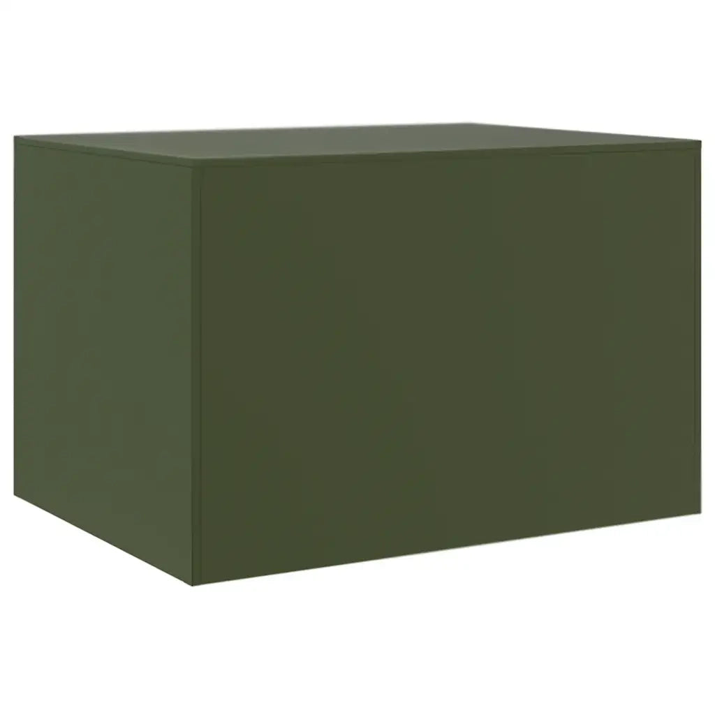 Tavolino da Salotto Verde Oliva 67x50x44 cm in Acciaio