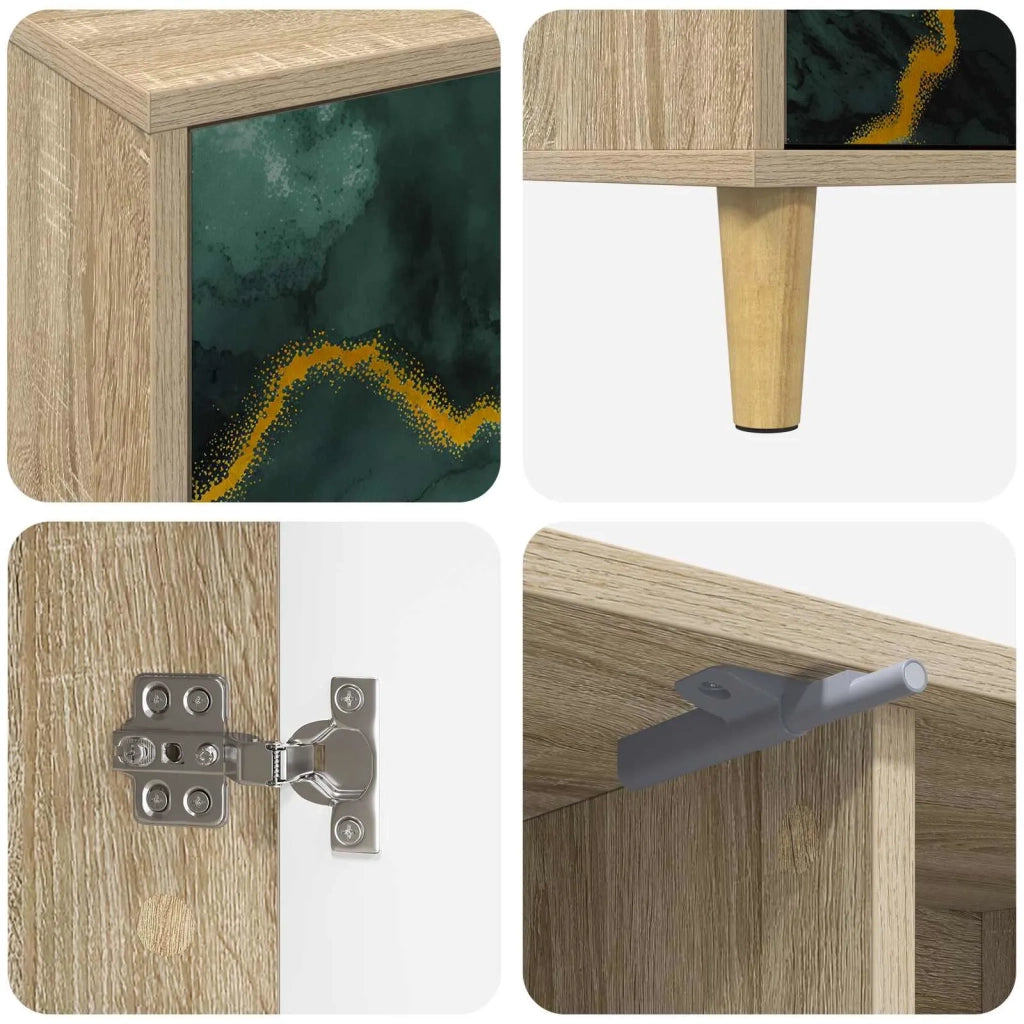 Mobile TV WIJHE 102 x 33 x 50 cm Sonoma Legno ingegnerizzato 8007034