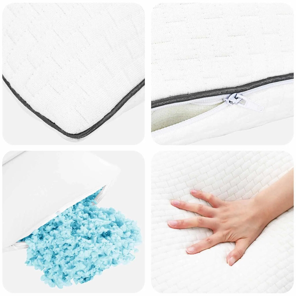Cuscino Shread Bianco 50 x 30 x 11 cm Schiuma Memory CFW6234934