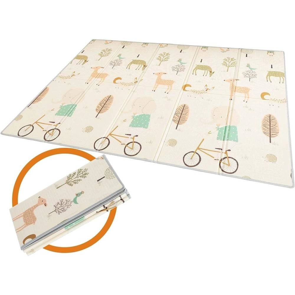 Trade Shop - Tappeto Da Gioco Per Bambini Neonato Xpe Schiuma Pieghevole Portabile 180x200 Cm -