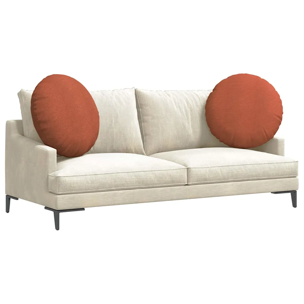 Cuscini per Seduta 2 pcs Rosso Arancio Ø60 x 21 cm