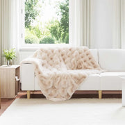 Coperta antiscivolo in sintetica di coniglio Olite Beige