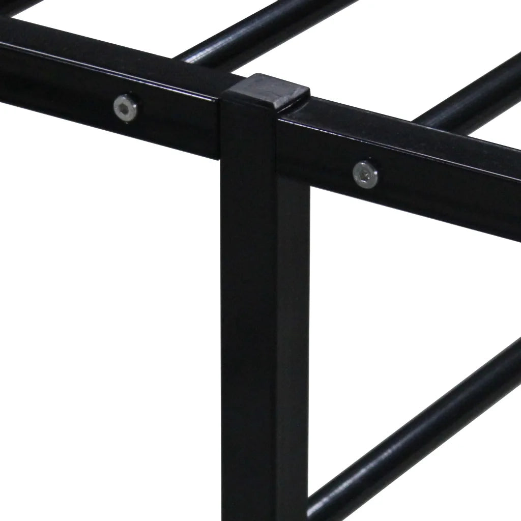 Giroletto-Struttura Letto Nero in Metallo 120x200 cm 686295