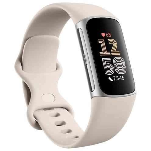 Fitbit Charge 6 braccialetto porcelain /argento