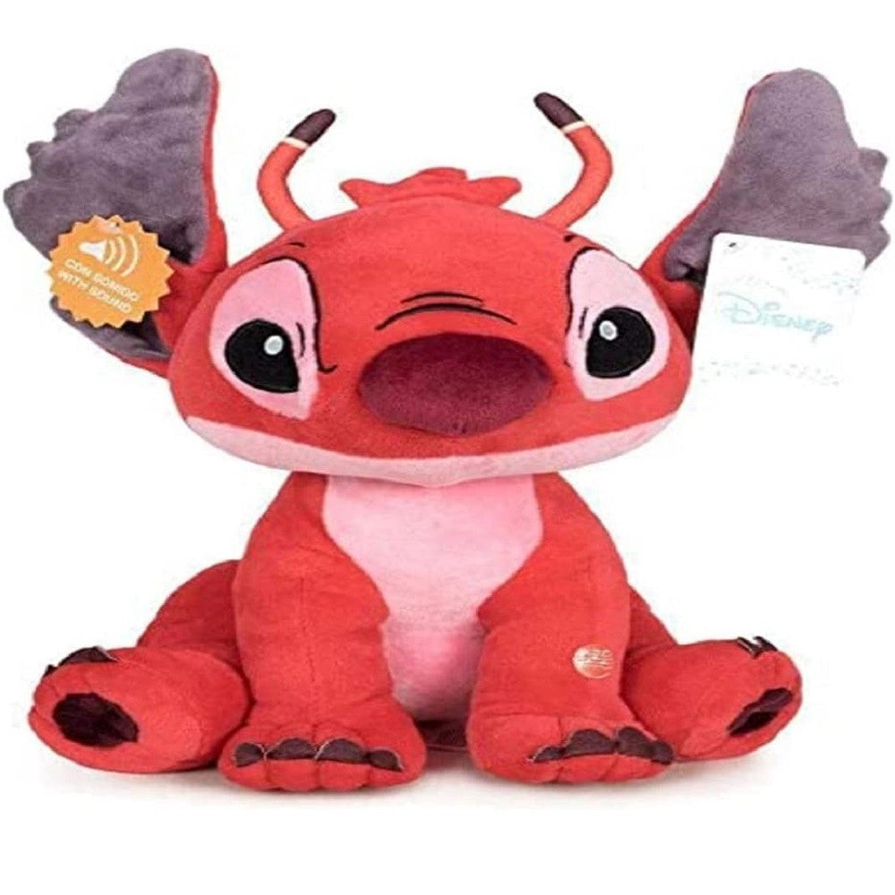 Trade Shop - Stitch Morbido Peluche Parlante Rosso 35 Cm Pupazzo Sonoro Bambini Lilo & Stitch -