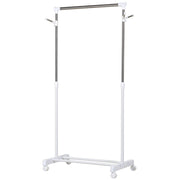 Appendiabiti con Ruote e Ripiano ¨C Zephmum ¨C 68.5x42x87-145 cm