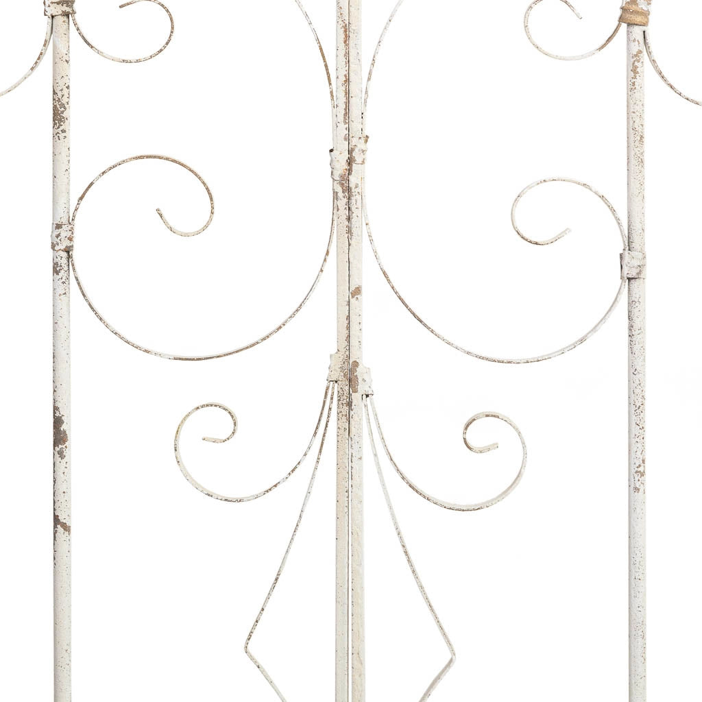 Mobile da ingresso in legno e metallo finitura invecchiata 109x35x81