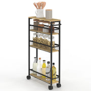 IDMarket - Credenza salvaspazio DETROIT, 4 livelli su rotelle, design industriale