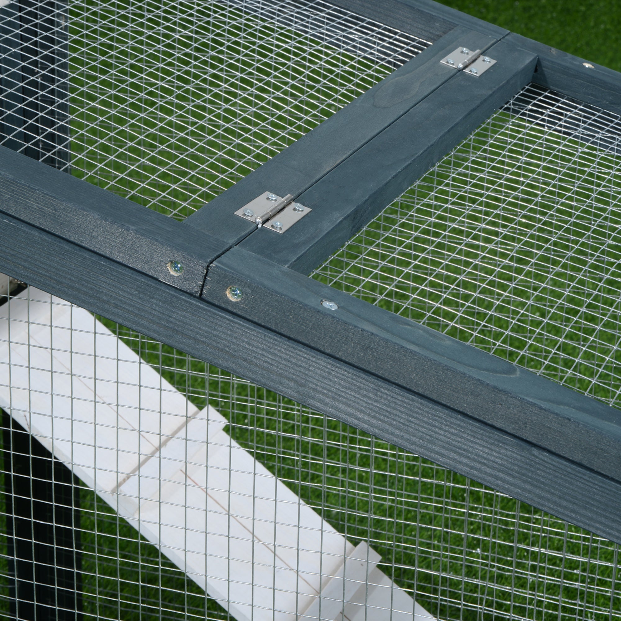 Gabbia per Conigli in Legno di Abete 140x65x100 cm