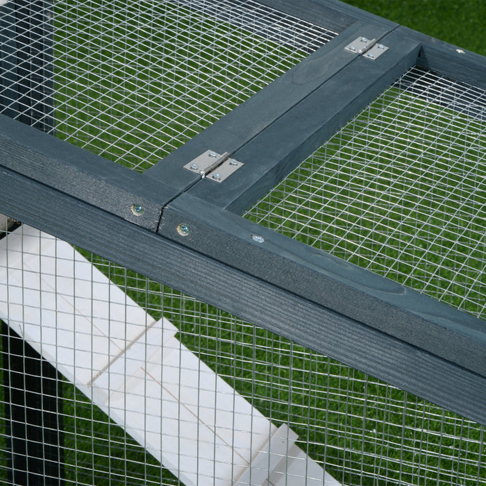 Gabbia per Conigli in Legno di Abete 140x65x100 cm