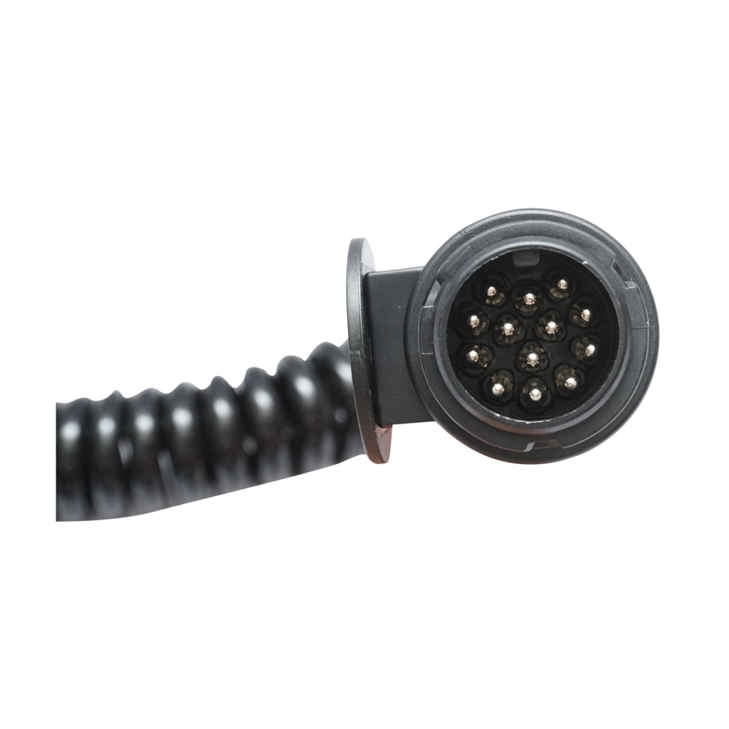 Cavo a spirale per rimorchio da 2,2 m con 2 spine maschio a 13 pin, 8 fili Breckner Germany