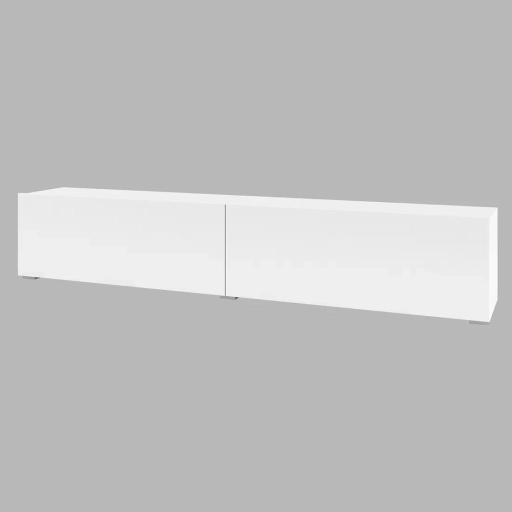 Set di 4 mobili da soggiorno collezione EVA. Colore bianco e rovere.