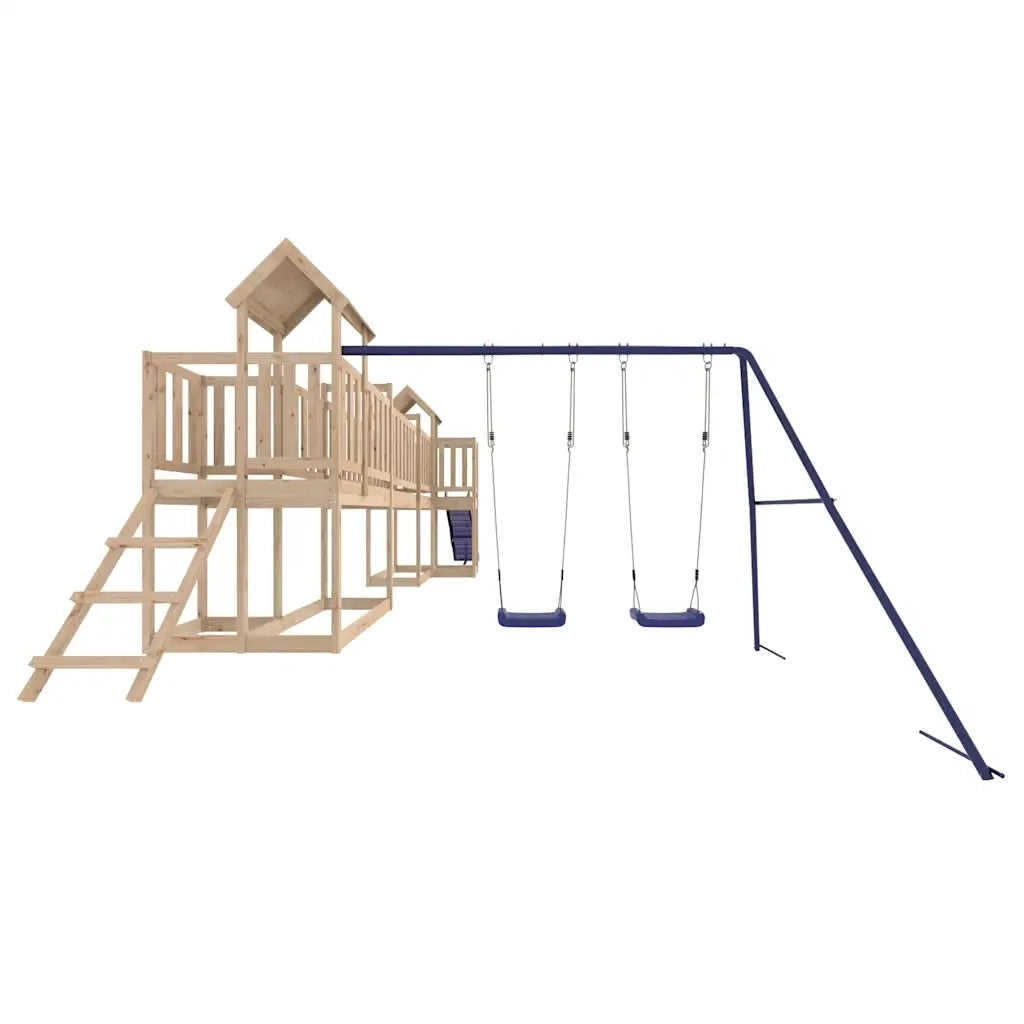 Set da Gioco da Esterno in Legno Massello di Pino 3155846