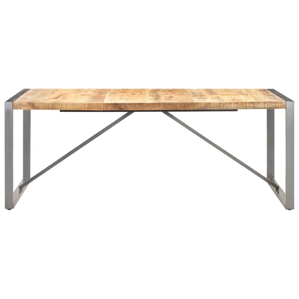 Tavolo da Pranzo 200x100x75cm in Legno Massello di Mango Grezzo 321565