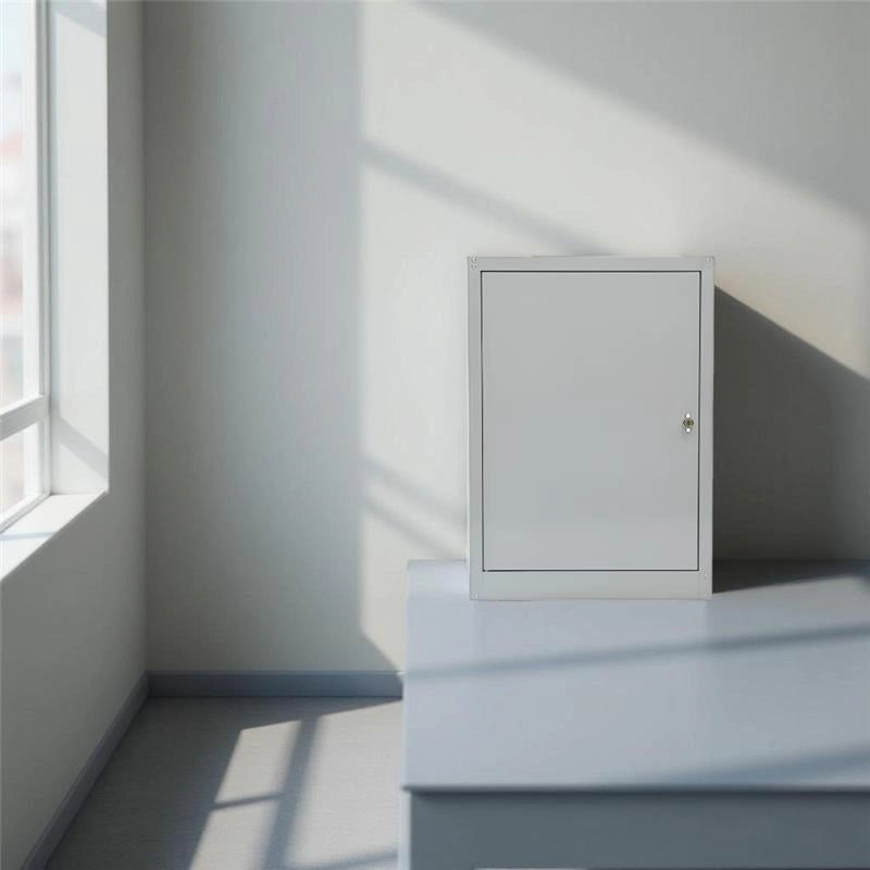 ARMADIO BASSO IN METALLO CON 1 ANTA E 1 RIPIANO 60 X 40 X H84 CM