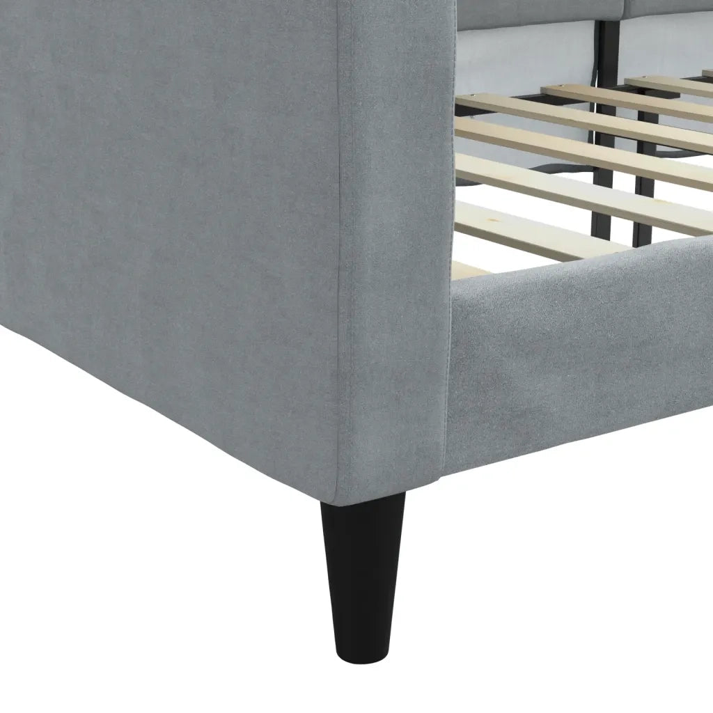 Letto da Giorno Grigio Chiaro 100x200 cm in Tessuto 353988