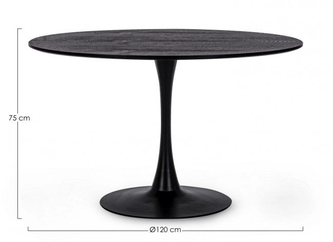 Tavolo Ø120x75h cm Bloom Nero