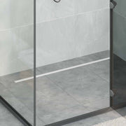 Scolascale per doccia a 360° con modello slim Argento 100 cm