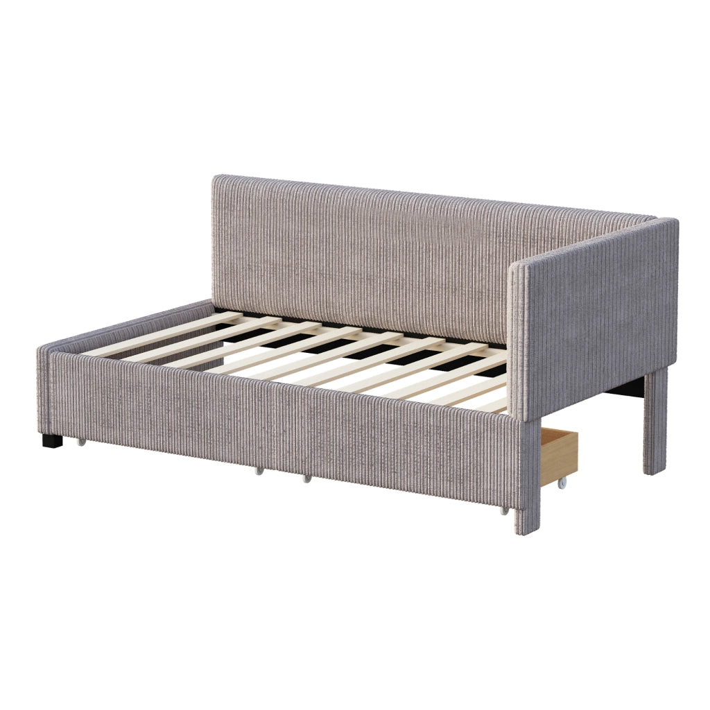 Letto poltrona funzionale in velluto grigio 90x200 cm