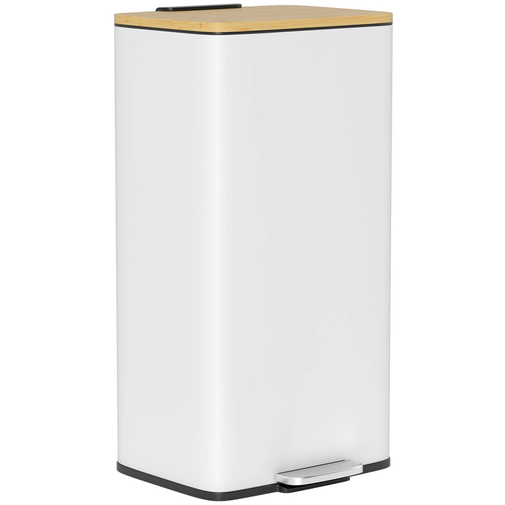 Cestino per Cucina 20L ¨C zephmum ¨C Bianco, Bamb¨´