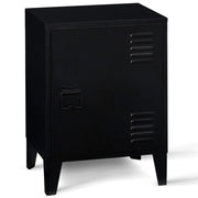 IDMarket - Comodini con 1 anta in metallo nero, design industriale ESTER