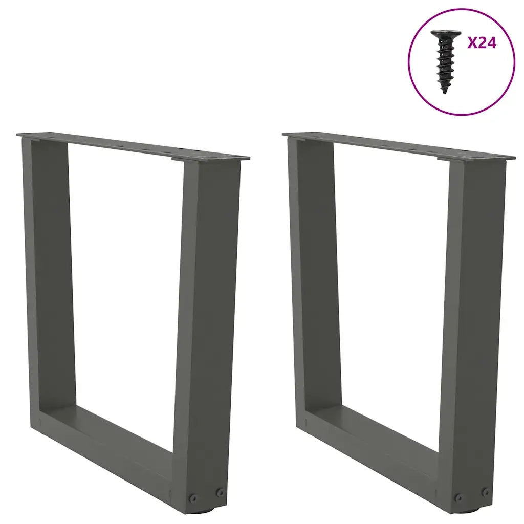 Gambe per Tavolino da Caffè a Forma di V 2 pz Antracite 60x(42-43,3) cm Acciaio 4012634