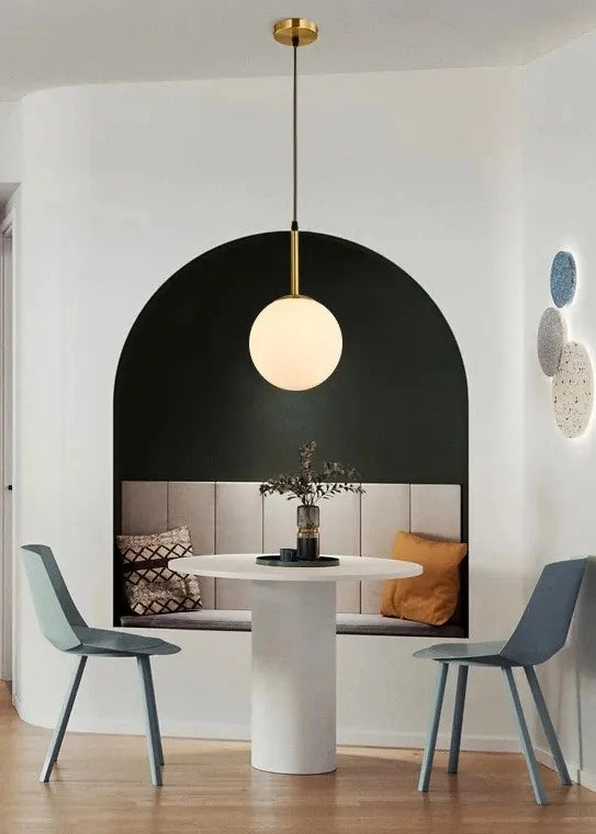 Lampada Da Soffitto Di Vetro Bianco APP431-1CP