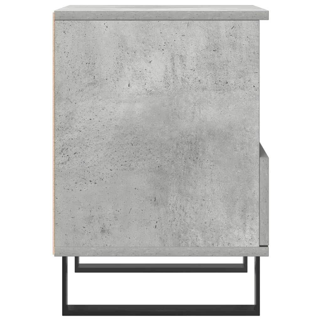 Comodino | Armadio da Notte | Mobiletto da notte Grigio Cemento 40x35x50 cm in Legno Multistrato