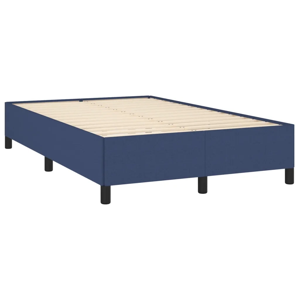 Letto a Molle con Materasso e LED Blu 120x190 cm in Tessuto